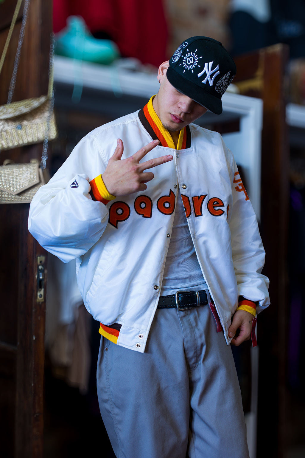 Cooperstown Padres Satin Bomber Jacket