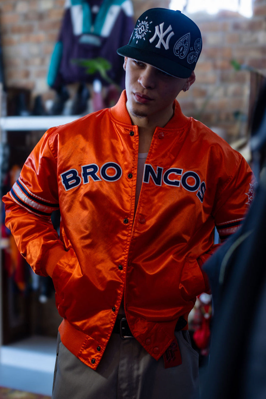 Starter Broncos Satin Bomber Jacket